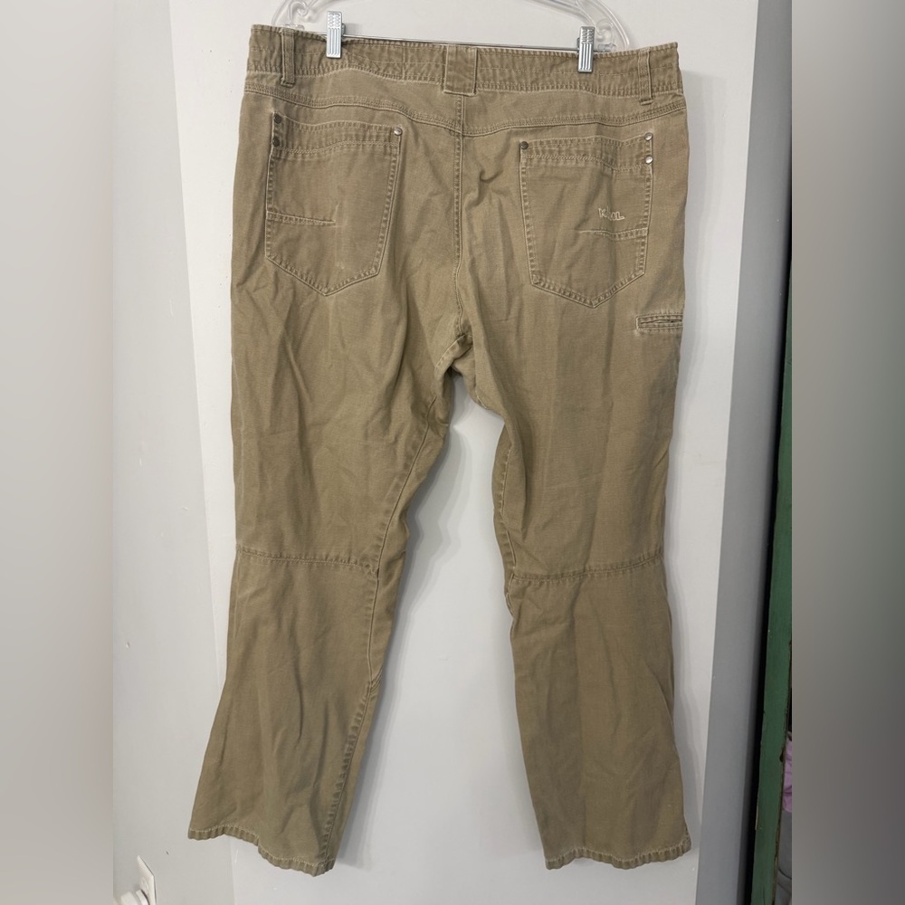 Kuhl OutKast 100% Cotton Canvas Fabric Tough Rugged Flat Front Khaki Mens 42x32 - Picture 5 of 7
